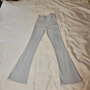 Outdoor Voices Ribbed high rise kick flare pants light blue womens xxs